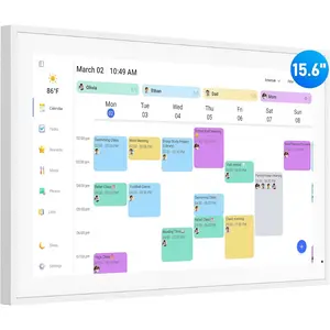 Digital Calendar 15.6-Inch Wall Planner Electronic Calendar & Chore Chart Smart Touchscreen Interactive Display for Family Schedules Great for Organizing Your Routines Wall & Desk Mountable