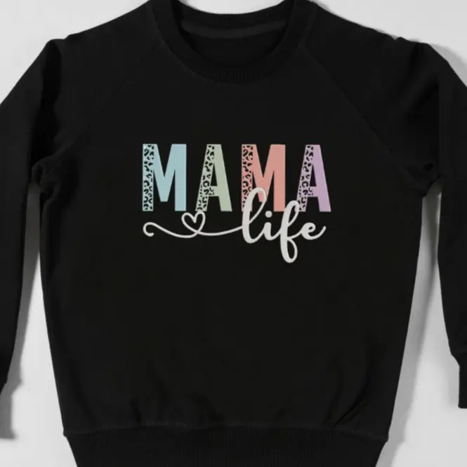Embroidery Mama Life Sweater, Embroidered Mom Sweater, Embroidery Mom Sweater, Mama Life Sweater, Sweater for Mom, Gift for Mom, Mom Sweater