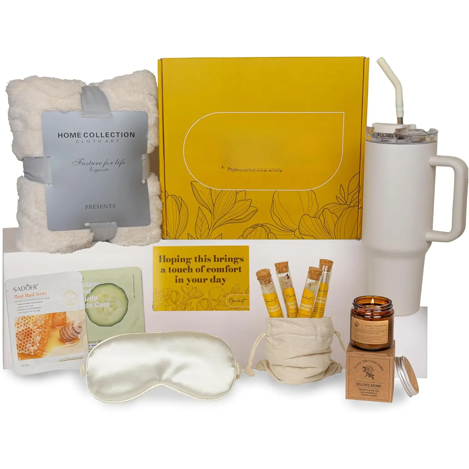 Self Care Gifts for Women, Birthday  Baskets for women, Care Package Specially for You  Box Women Hug in a Box for Her  Presents Get Well Gifts Luxury  Set Cozy Blanket 40oz Thumbler