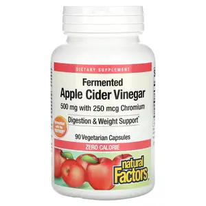 Natural Factors Fermented Apple Cider Vinegar, 500 mg, 90 Vegetarian Capsules