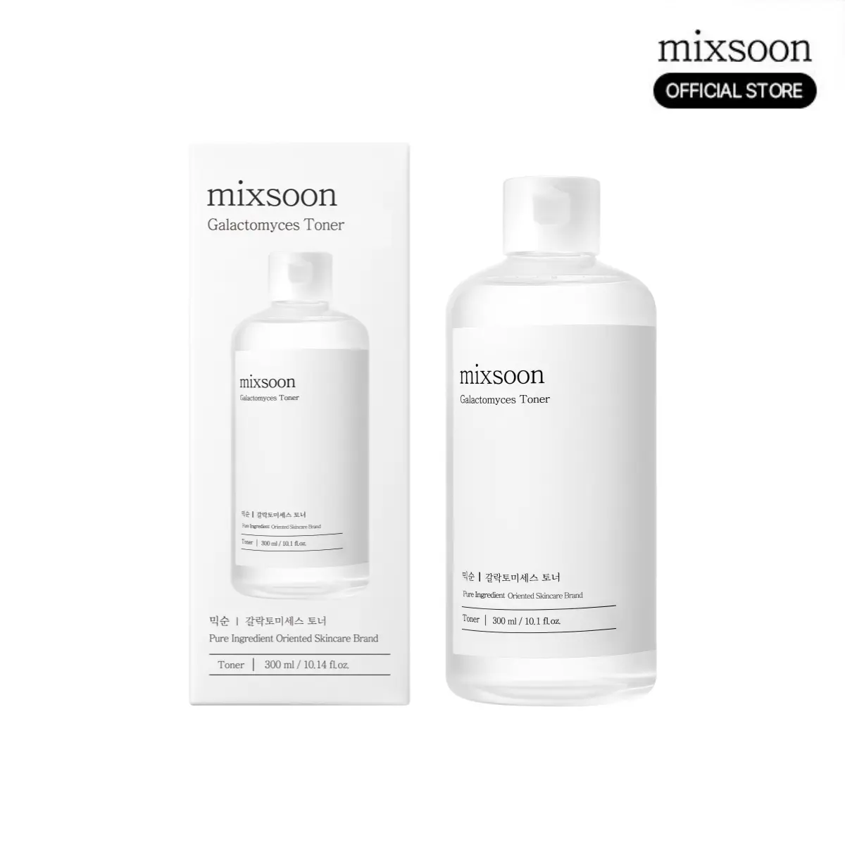 [mixsoon Official Shop] Galactomyces Toner 300ml — 100% Ferment Filtrate, Minimal One-Ingredient Toner for Hydration, Skin Texture Care & Healthy Glow