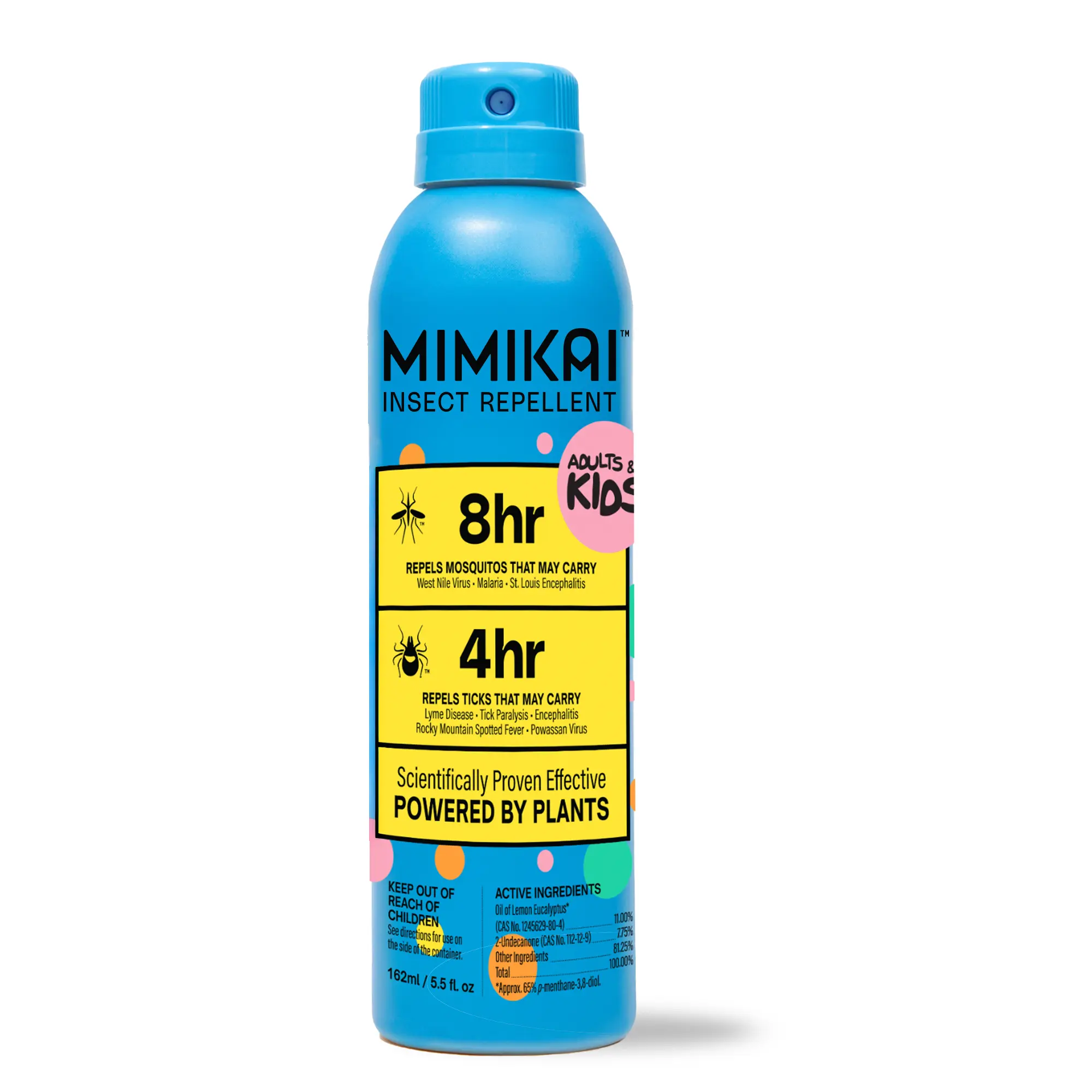 Mimikai Kids Mosquito & Tick Repellent Mist (DEET-Free) | Natural Bug Spray for Kids | 8hr Mosquito & 4hr Tick Protection | EPA-Registered | Ages 2+