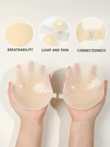 1 pair of plus-size invisible bras for women, lifts the bust, prevents sagging, plus-size bra accessory, strapless bra, gathers the chest, suitable for wedding dresses, evening gowns, daily wear dresses, and other lingerie accessories