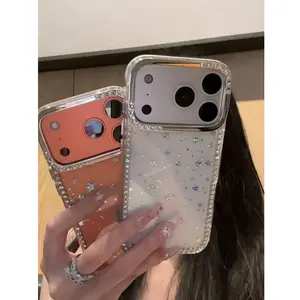 Luxurious Rhinestone Fashionable Phone Case, Sparkling Starlight Transparent Suitable For iPhone 17 16 15 14 13 12Pro Max 17Air  16/15/14Plus Anti Drop Protective Cover
