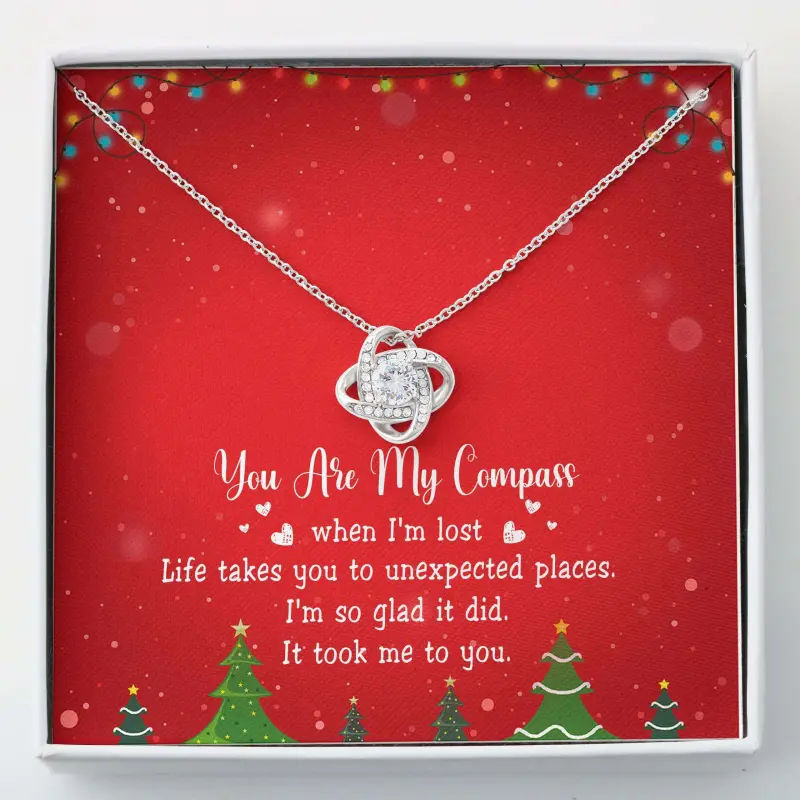 Best Friend Necklace, You Are My Compass “ Love Knots Necklace, Friendship necklace, matching sets, BFF gifts, meaningful jewelry, best friend forever