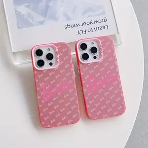 Cute Cartoon Barbie Phone Case for iPhone 16 15 14 13 12 11 Pro Max X XR Xsmax 8 7 Plus, Anti-Drop Matte Back Cover