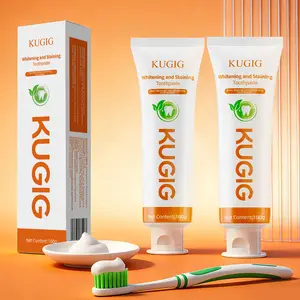 KUGIG Toothpaste Gentle Whitening Toothpaste for Sensitive Teeth, Fluoride-Free Formula, Helps Remove Surface Stains, Brighten Teeth, Support Gum Care & Fresh Breath