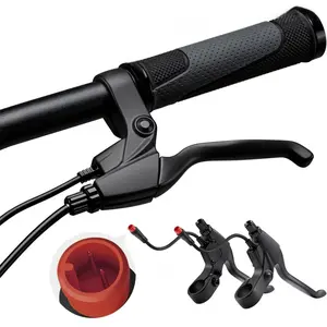2 Pin Brake Levers for Electric Bicycle, Brake Lever Handle Bar Grips 2 Wires Left & Right E-Bike Replacement Parts (1 Pair), 12cm Cable Length2026