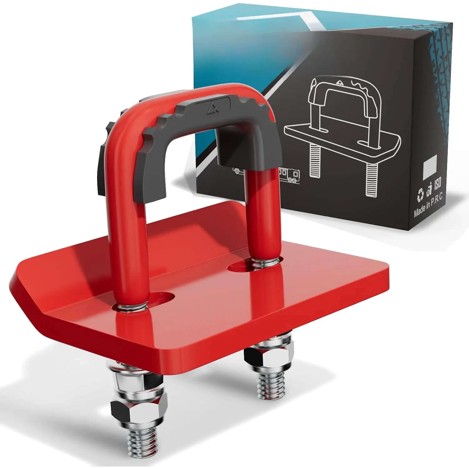 Hitch Tightener for 1.25" and 2" - Anti Rattle Clamp, Heavy Duty Hitch Stabilizer Easy Installation, Reduce Movement on Mount Tray Cargo Carrier  Rack Trailer Ball, Red