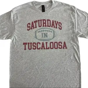 College Football Saturdays In Your City T-Shirt Short Sleeve 50%25 Cotton 50%25 Polyester Soft Comfortable Gildan Fabric Stylish Game Day Outfit
