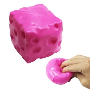 Stress Relief Cheese Squeeze Toy -Moldable Squishy Toy with Soft Tofu-Like Feel, Sensory Fidget Toy for Anxiety & Frustration Relief