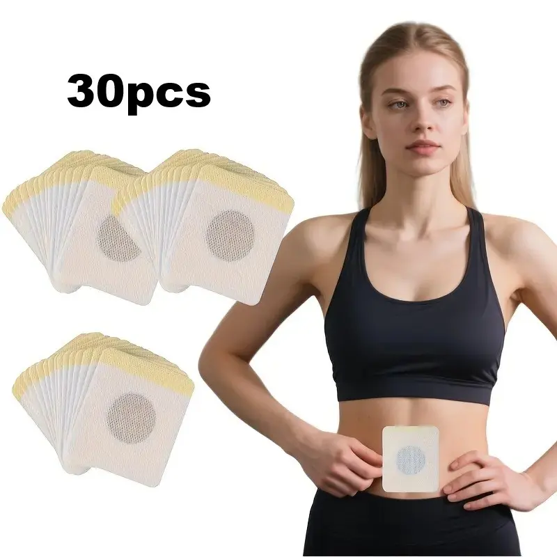 30pcs Invisible Abdominal Patches, Heat Pad, Sports, Commuting, Outdoor Walking, Fitness, Unisex Design, Comfortable & Durable