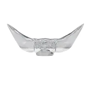 Die-Cast Bull Horn Hood Ornament - Chrome