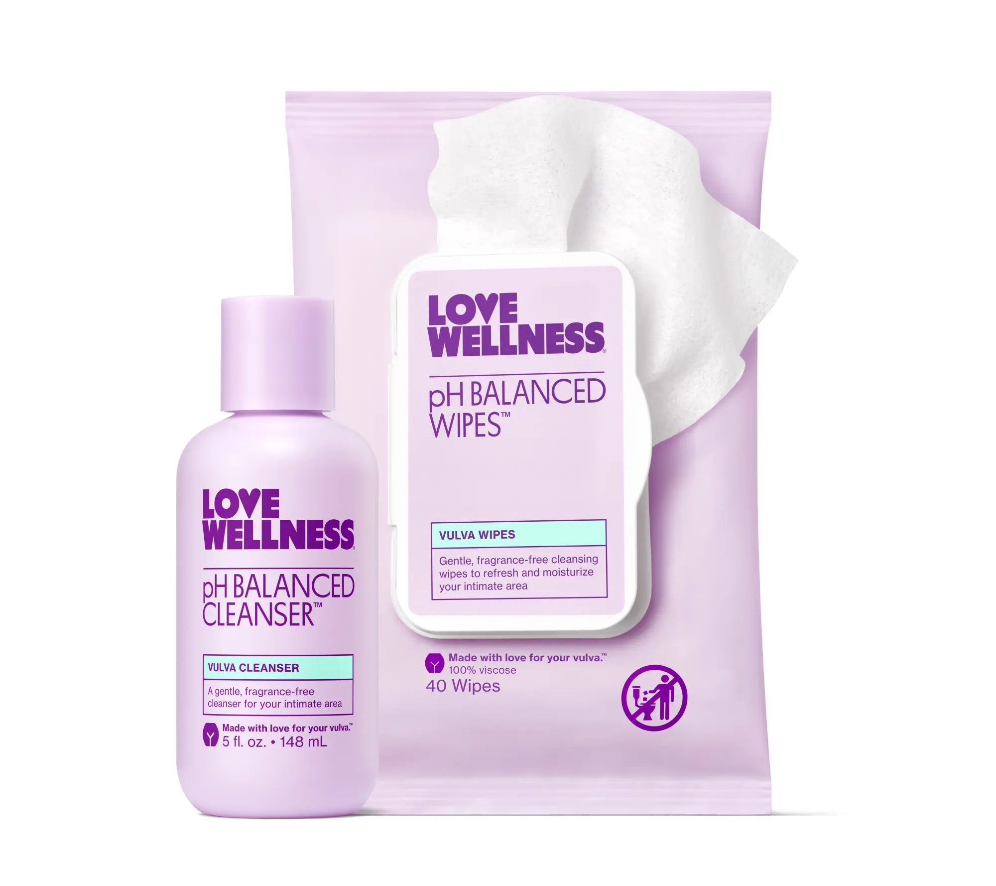 Love Wellness pH Balanced Cleanser and pH Balanced Wipes Kit Love Wellness pH Balanced Cleanser and pH Balanced Wipes Kit