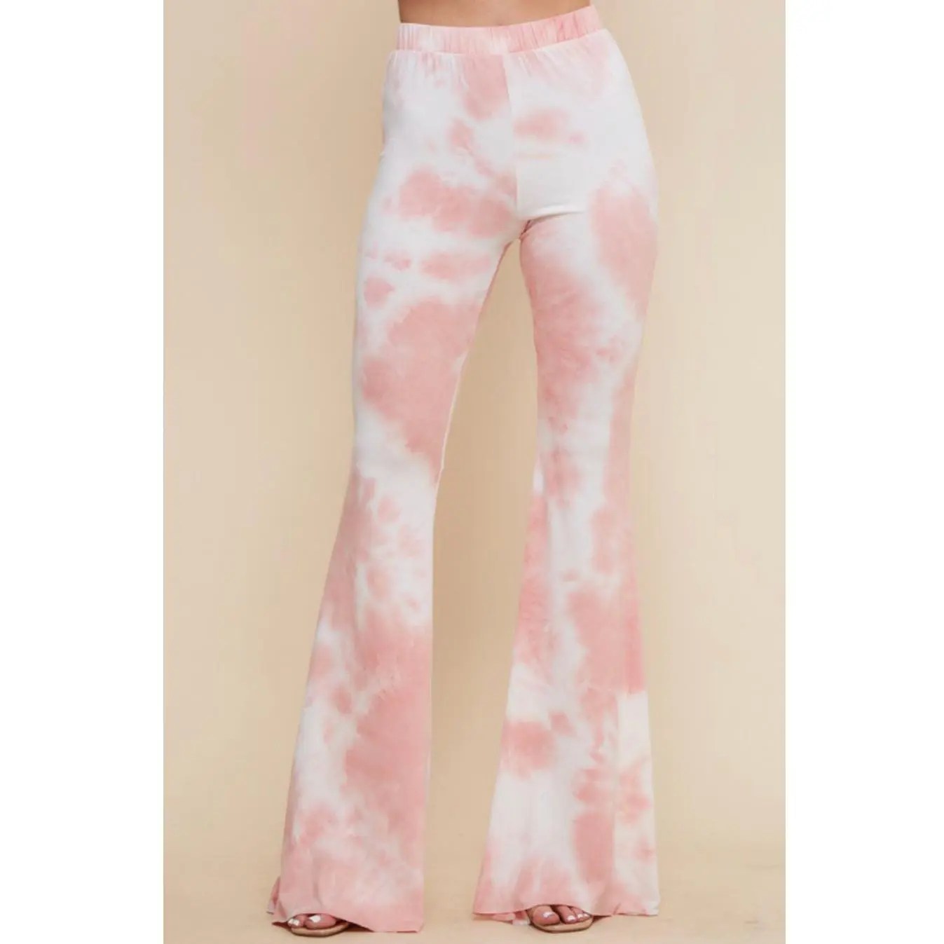 Jolie Pink Tie Dye Flare Pants