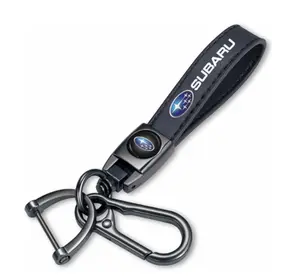 Genuine Leather Subaru Keychain small gift