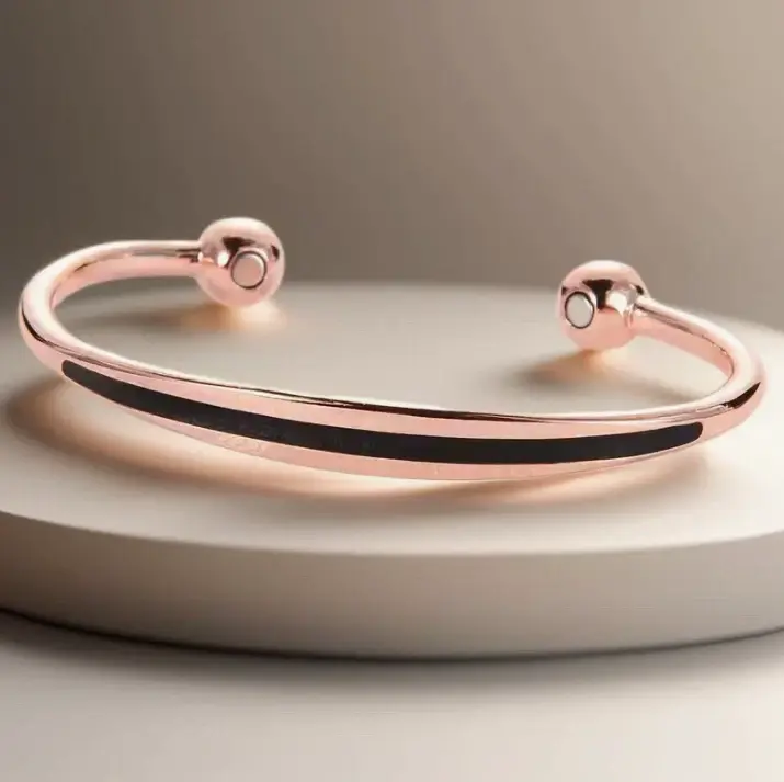Pure Copper Magnetic Therapy Ball Bracelet - High-Power Arthritis Pain Relief Cuff, Adjustable Size, Magnet-Style Open Circle Copper Metal Bracelets & Bangles for Men Women, Adjustable Size Bracelets & Bangles