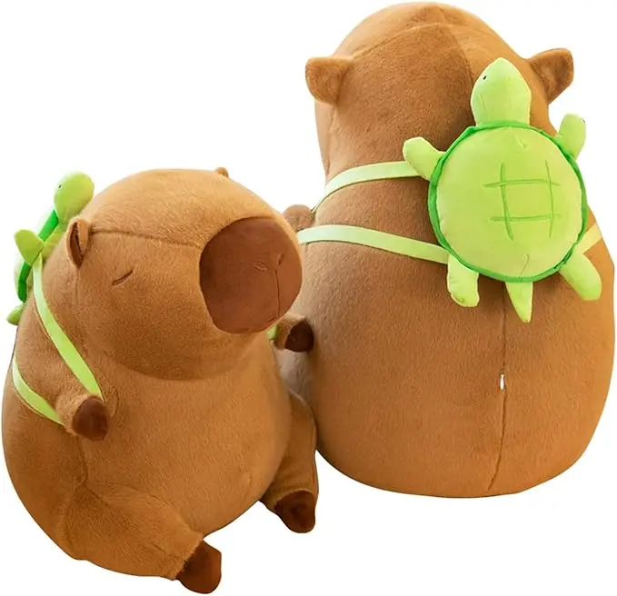 Plush Strawberry-Themed Capybara Soft Stuffed Toy - Squishy Filling, Cute Collectibles, Perfect Gift for Everyone, Room Decoration Accessory with Soft Textures, Strawberry Capybara23cm/9.05Inch