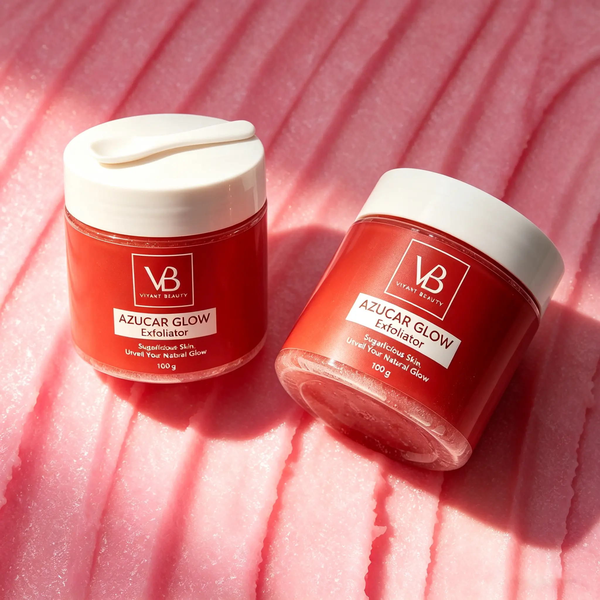 VB BLANQUEACULOS AZUCAR GLOW Sugar Scrub, Hydrating Brightening Exfoliant & Facial Cleanser for Smooth Skin, 100g Cleansing Skincare Product