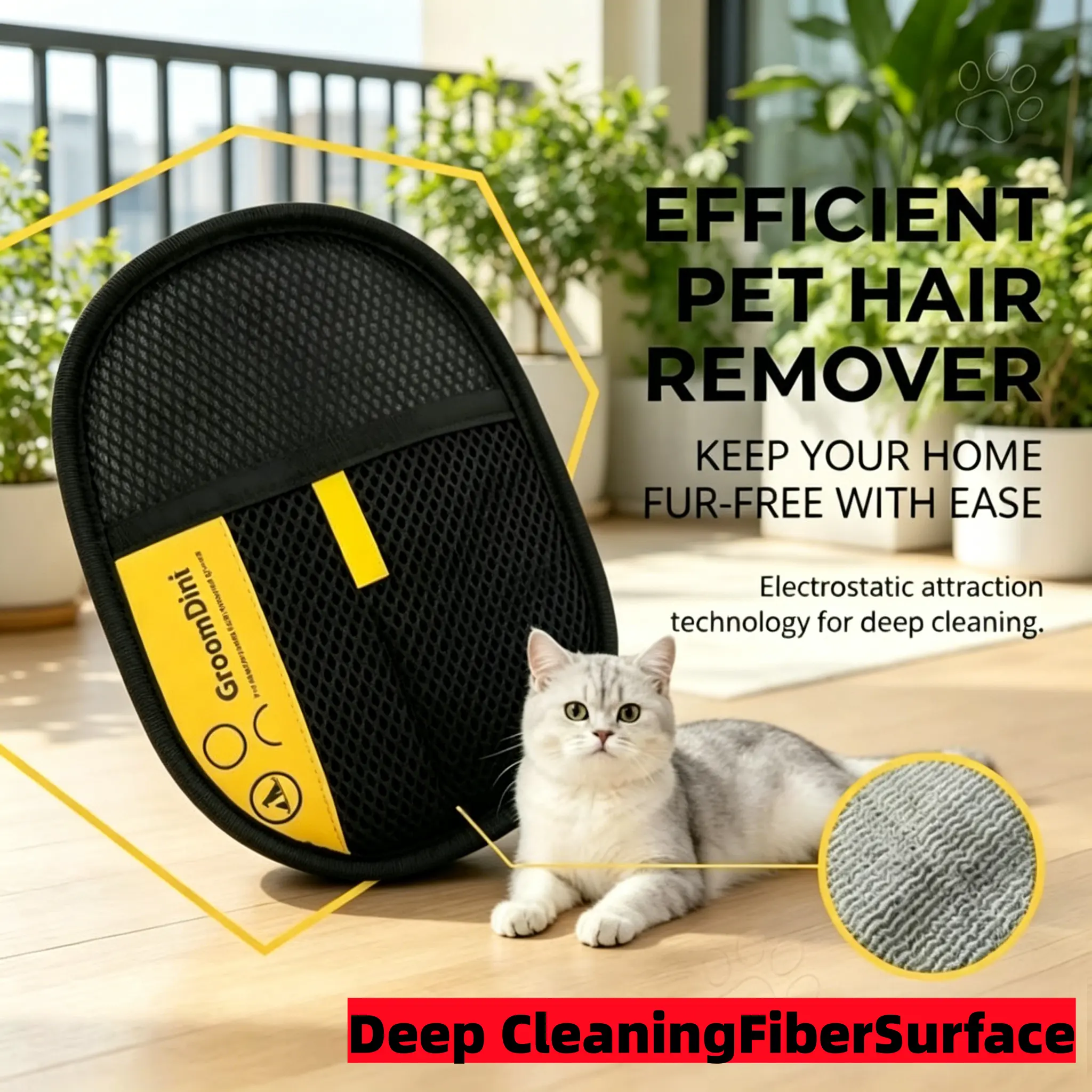 per hairre moval  gloves Pet Hair Remover Grooming Glove, Soft Deshedding Mitt Brush for Long Short Haired Dogs Cats, Comfort Hand Fit Lint Remover for Sofa Furniture Carpet, Reusable Gentle Shedding Tool for Pets hair removal glove
