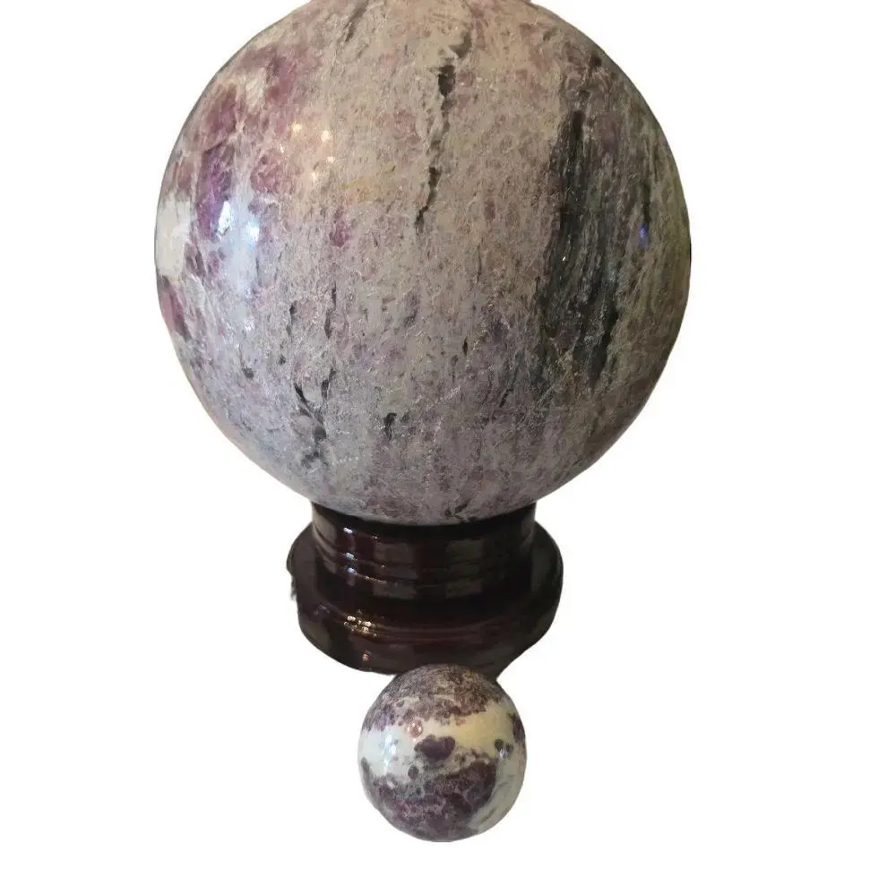 Unicorn Jasper Set Natural Healing Crystals for Home Decor Spiritual Wellness Includes 15lb Sphere, Small Sphere and 4 Towers