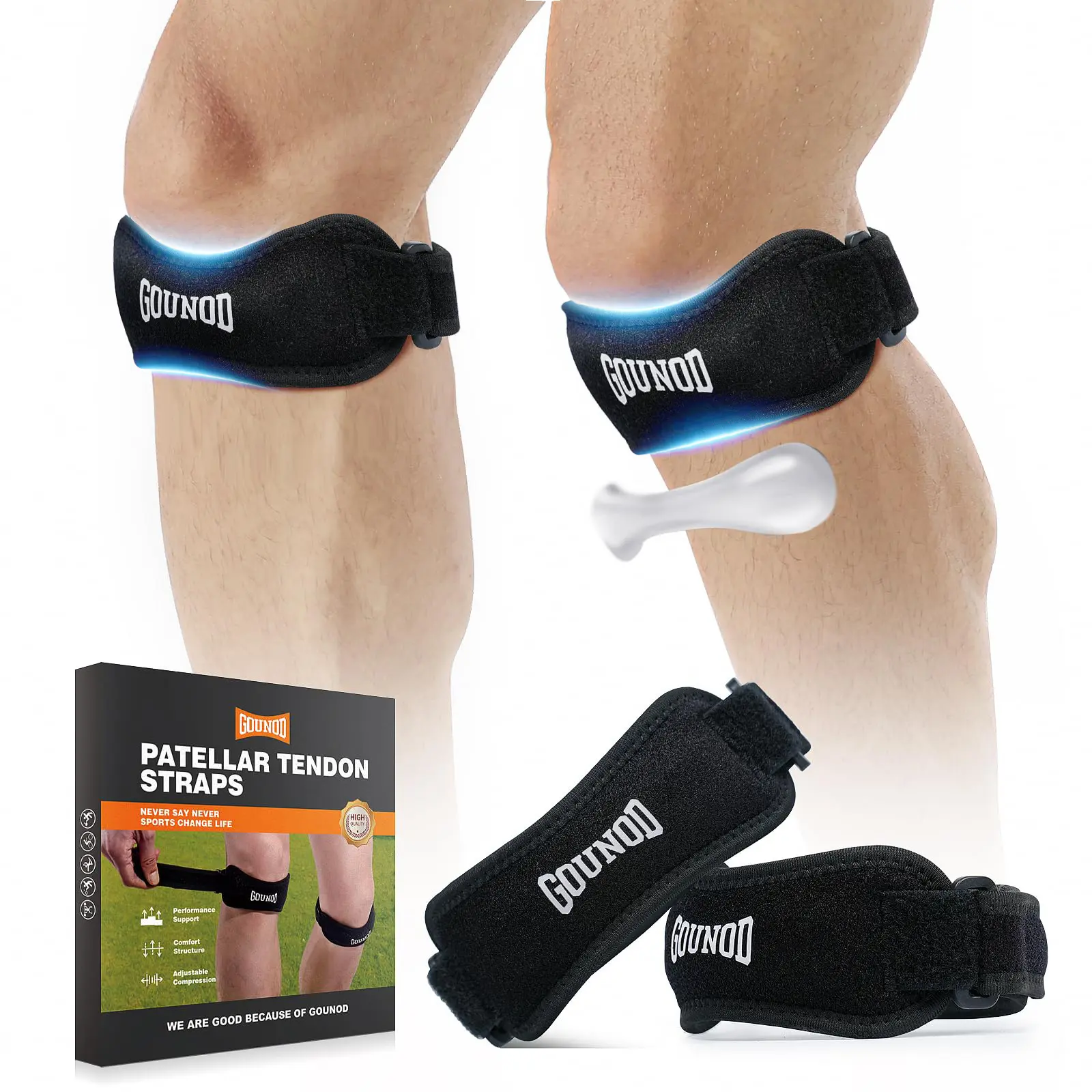 Kneecap Support Strap for Pain Relief, Patellar Tendon Support ,Patella Band for Basketball, Jumpers Knee, Tendonitis, Running, Hiking, Soccer, Osgood Schlatter Gift 2026 #Summervibes summerwins,summerwins