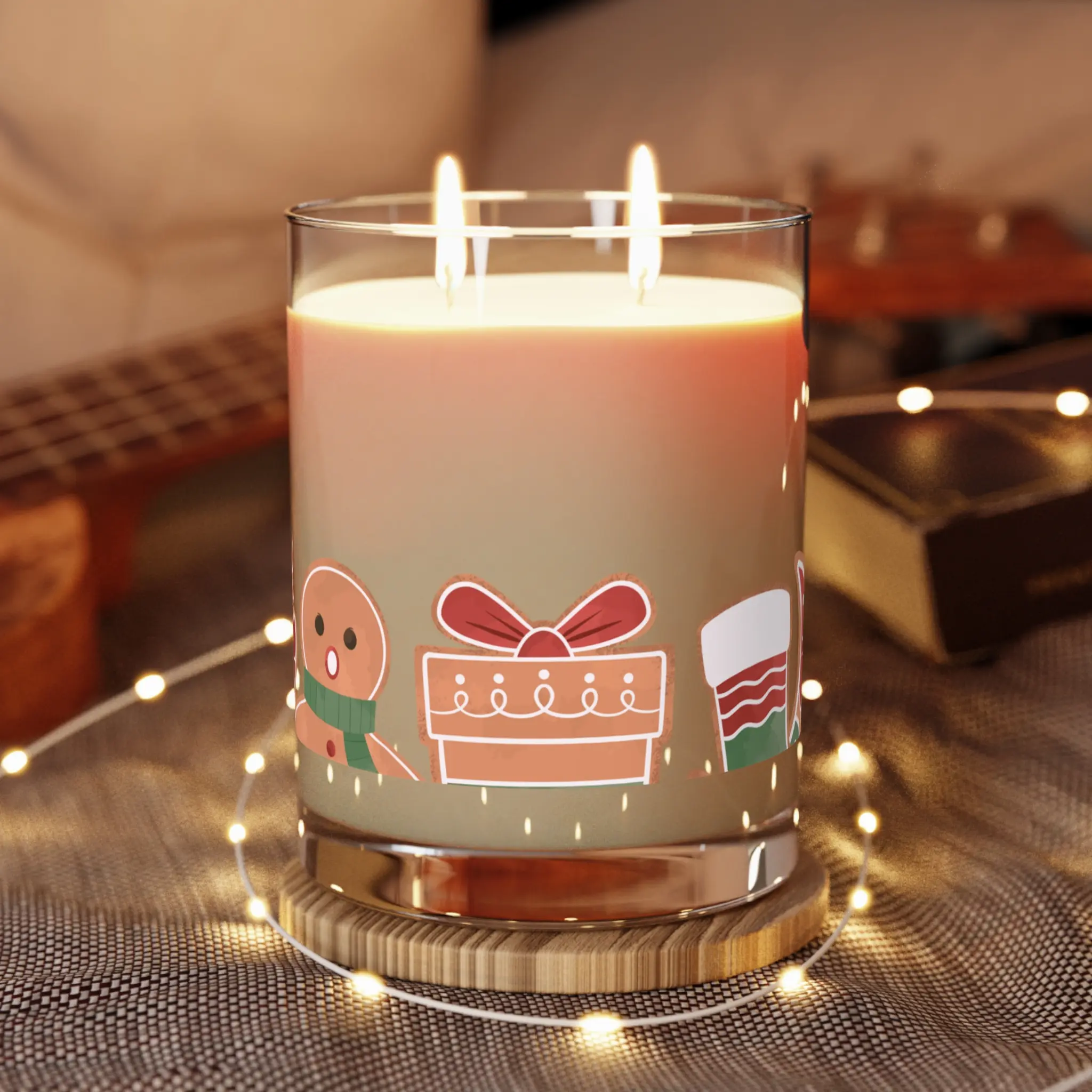 Cozy Christmas Cookies Soy Candle - Full Glass, 11oz Decor Jar Gift friday  night luxury  room  accessories