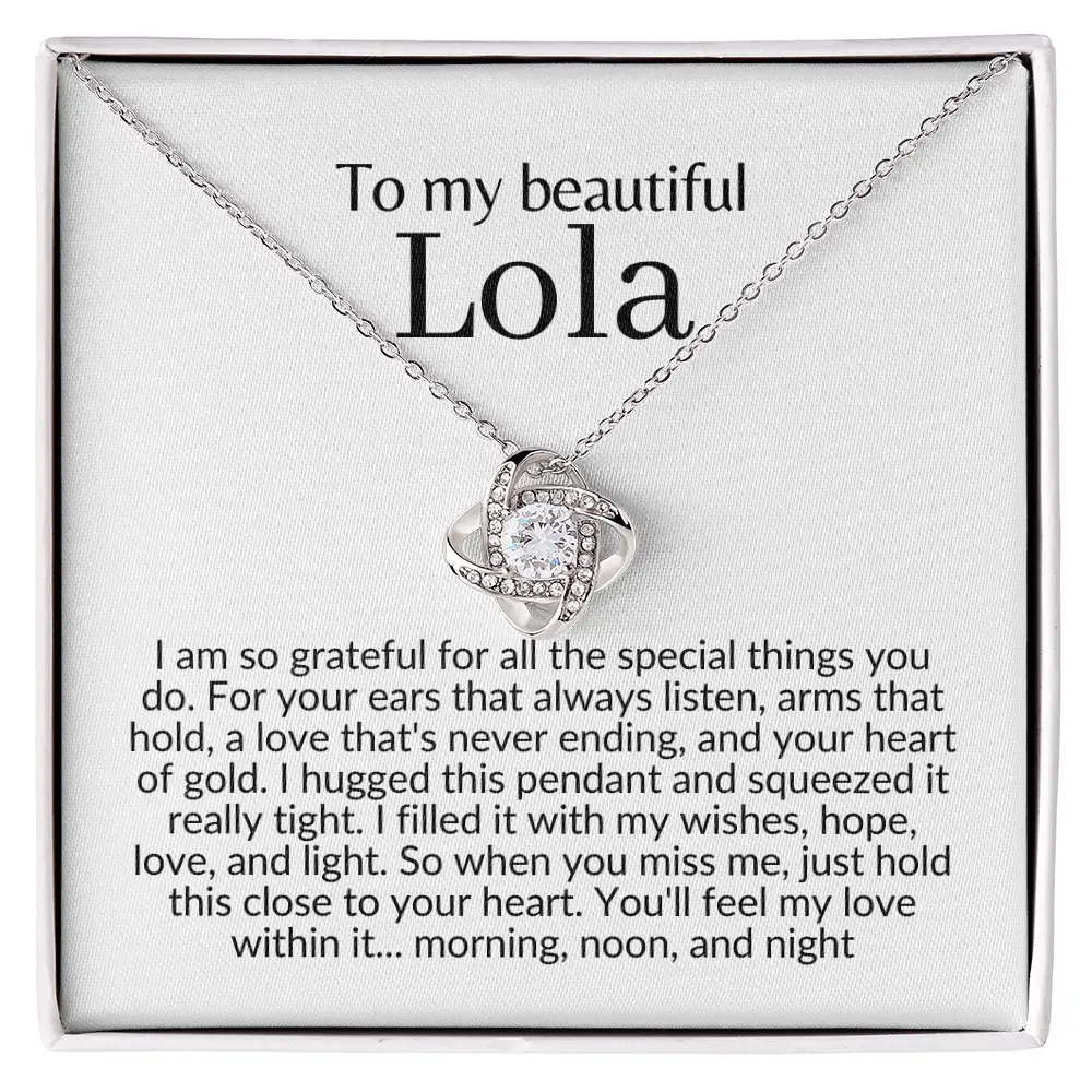Lola necklace, lola gift, mothers day gift for lola necklace, gift for lola, lola present, best lola ever, lola gift ideas, lola jewelry, fashionable luxury light box with card Pendant Necklace grandma  gift mom sams