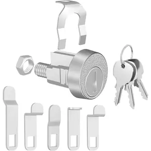 1 Pack Mailbox Lock with Key Mailbox Lock Replacement for L-1172C Mailbox Key Lock Nickel Finish