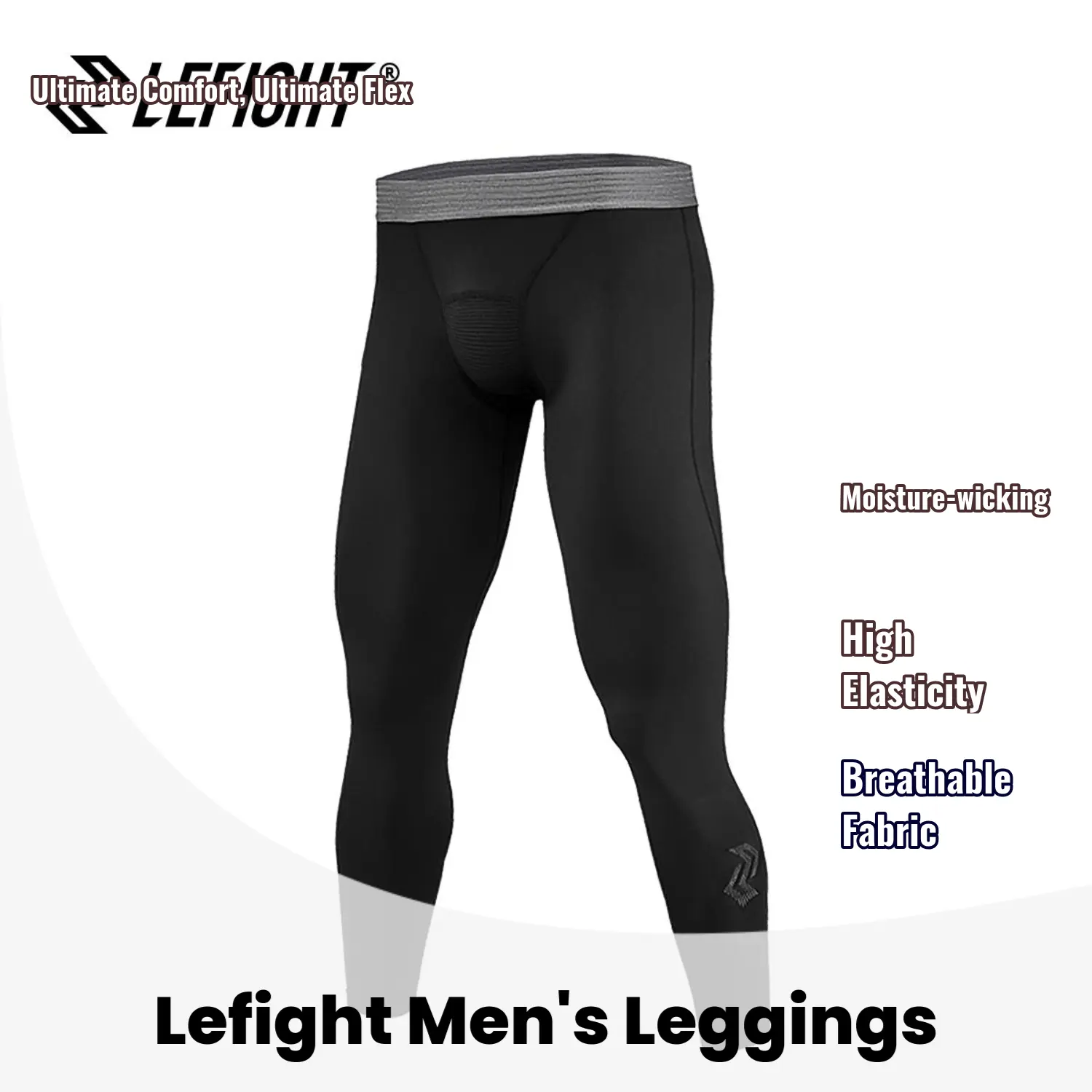 Unlock Your Aesthetic. Lefight Men's Compression Base Layer - Sleek Design for Gym, Running & Outdoor Training