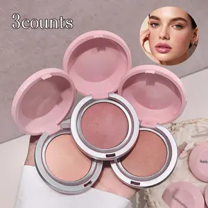 Three-Pack Matte Highlighter Powder Blush Set Makeup Beauty Cosmetics Soft Fog Finish Long-Lasting Color Perfect for Contouring & Shaping