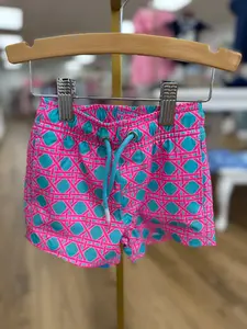 Neon Sorbet Cane Performance Hybrid Swim Trunks