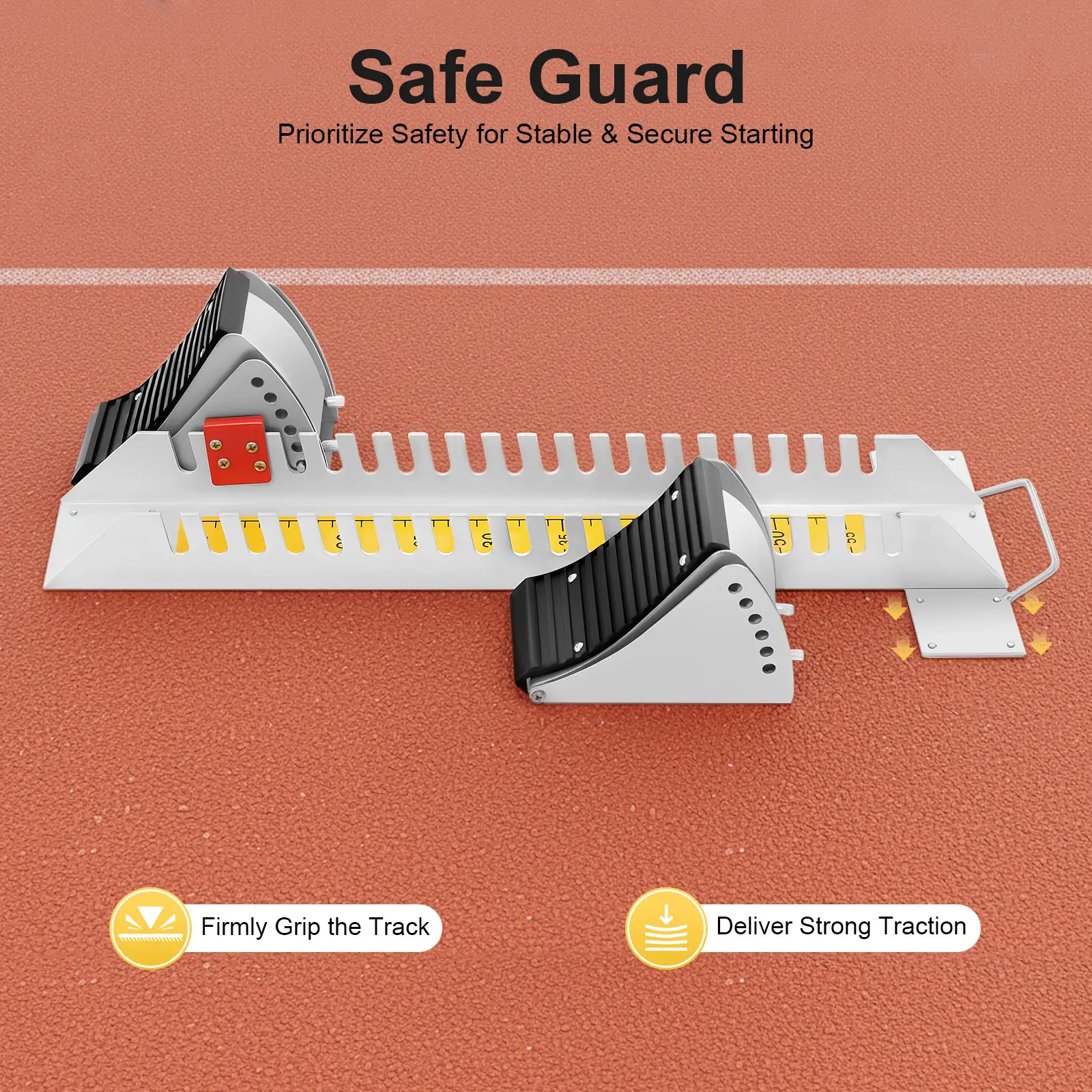 Professional Track & Field Starting Block - 6-Angle Adjustment, Durable, Stable Track & Field Training Equipment for Athletes' Indoor/Outdoor Competitions