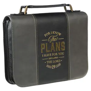 Bible Cover Extra Large Size The plans black and charcoal faux leather