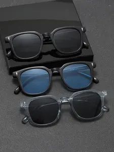 Elegant Simple Rectangular Men's Sunglasses, Lightweight Durable Sunglasses, 1-3 Pairs, Perfect for Daily Life, Dating, Driving, Stylish and Practical