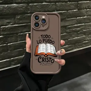 Bible Verse Aesthetic Christian Pattern Four Corner Anti-Fall Phone case for iPhone 17 Pro Max, 16 Pro Max, 15 Pro, 14, 13, 12, 11 & Samsung S25, S24, S23 Series - Ultra Thin, Shockproof, Lightweight and Durable.