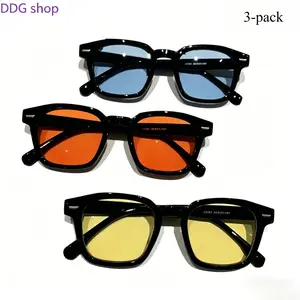 Unisex 3-Pack Vintage Rectangle Cat Eye Sunglasses - 2026 Trendy Retro Anti-Glare Slim Frame Shades, Fashion Curved Eyewear, Sunglasses for Women for Daily Wear & Travel