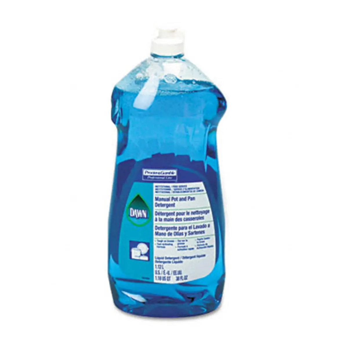 212 MAIN Original Dawn Dishwashing Liquid - 38oz Plastic Bottle, Grease-Cutting, Hand-Use, Stainless Finish, Household Cleaning Product