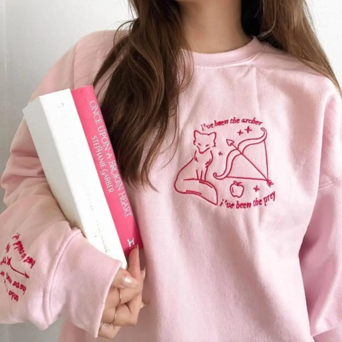 The Archer And The Fox Sweathirt, Ballad Of The Archer The Fox Sweathirt, Once Upon A Broken Heart, Bookish Embroidered Shirt