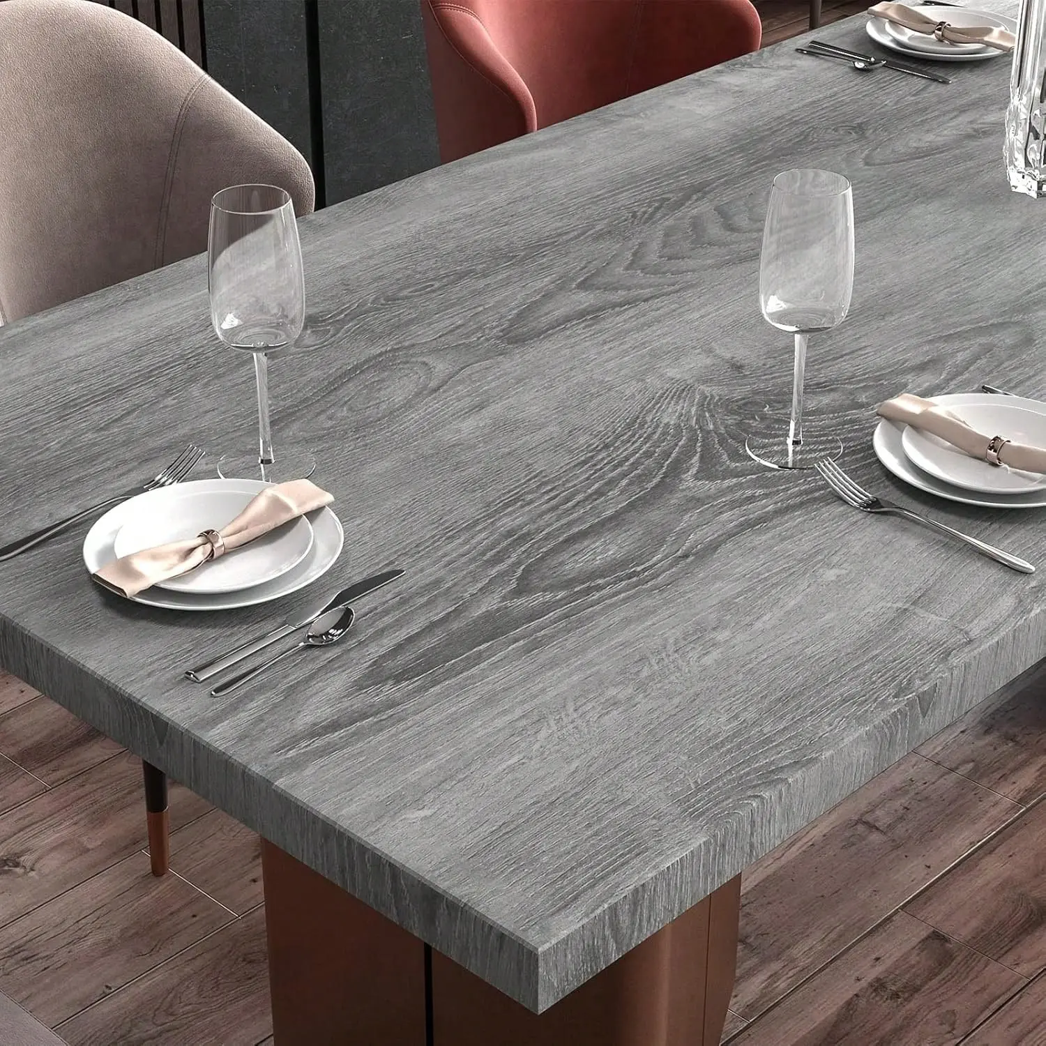 Wood Wallpaper Grey Wood Peel and Stick Wallpaper Designs Gray Wood Contact Paper Self Adhesive Wallpaper Wood Grain Faux Furniture Film Roll Desk Table Wall Cabinet Shelf Draw Liner Decorative Modern Kitchen Counter