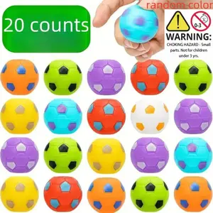 Colorful Soccer Ball Shaped, 20pcs/set Mini Finger Spinner Toy, Party Gift Bag Filler, Classroom Treasure Box Toy, Party Accessories, Random Color