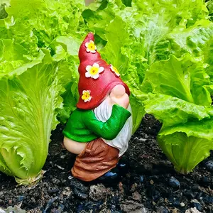 1 Pack Garden Sculpture and Statue Cute Naughty Dwarf Dwarf Statue Ornaments American Country Style Garden Statue Ornaments Desktop Statue Ornaments Can be Used for Outdoor Indoor Ornaments Cute Naughty Gift Garden Sculptures Statues Garden Accessories