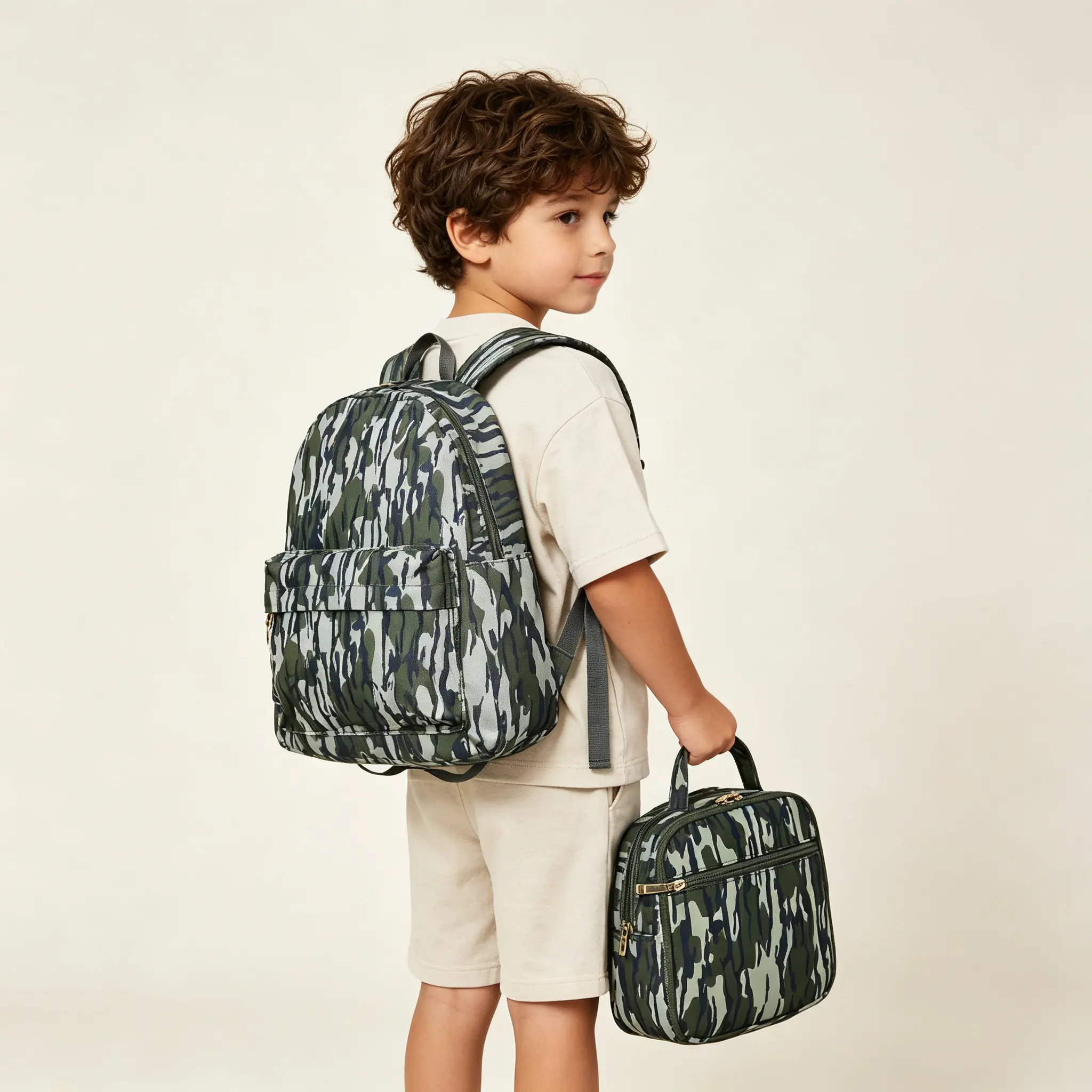 Kids' 17-Inch Dark Camo Lightweight Unisex Backpack, Camouflage Backpack for School & Outdoor Adventures, Backpacks For School