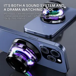 G200 Magnetic Wireless Speaker: Ultra-Portable with Hi-Fi Premium Sound, Unique Mini LED Shower Design – TWS Stereo Sync, Perfect for Camping, Picnics & Gaming Audio Bluetooth Metal Connection