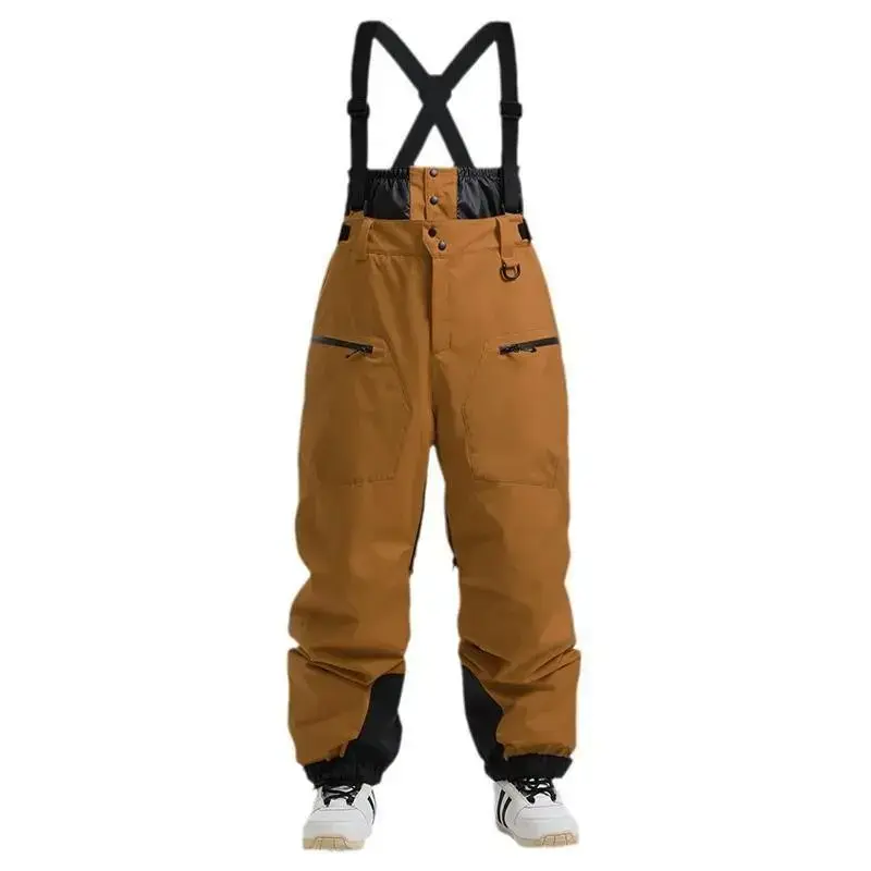 New with thickened shoulder straps cotton insulation, single double board windproof and waterproof, winter ski pants for men New with thickened shoulder straps cotton insulation, single double board windproof and waterproof, winter ski pants for men