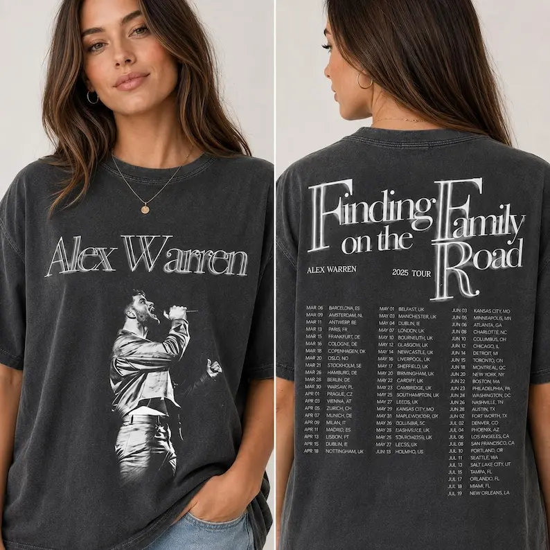 Alex Warren World Tour 2026 Vintage Shirt, Indie Music Aesthetic Unisex Gift For Fans All Size