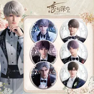 5count, 2026 New Love and Deepspace anime badge 7.5cm/2.95in bulinbulin round tinplate brooch Pin,We Wedding Series charming comic characters, Suitable for backpack decoration and clothing accessories, Fashion Anime Merchandise Gift for Fans.