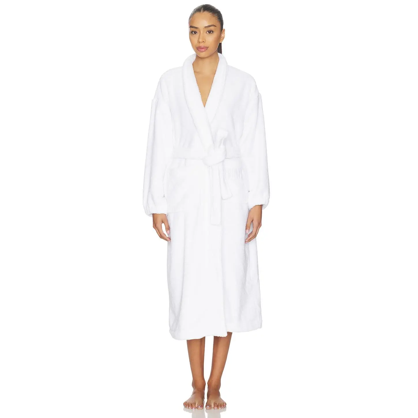 LUNYA Spa Terry Robe in Sincere White
