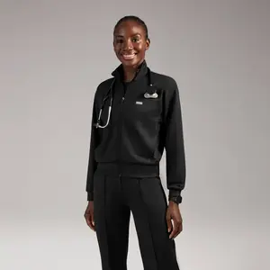 women's Black Labelle FORMx Bomber -  Scrub Jacket