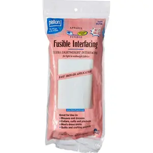 Fusible Interfacing 15” x 3 Yards – Lightweight Sew-in Interfacing for Sewing, Quilting & Craft Projects – White Polyester